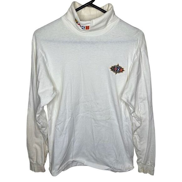 Vintage 90s Pro Player Super Bowl XXXII Long Sleeve Turtle Neck Shirt Medium - Picture 1 of 5